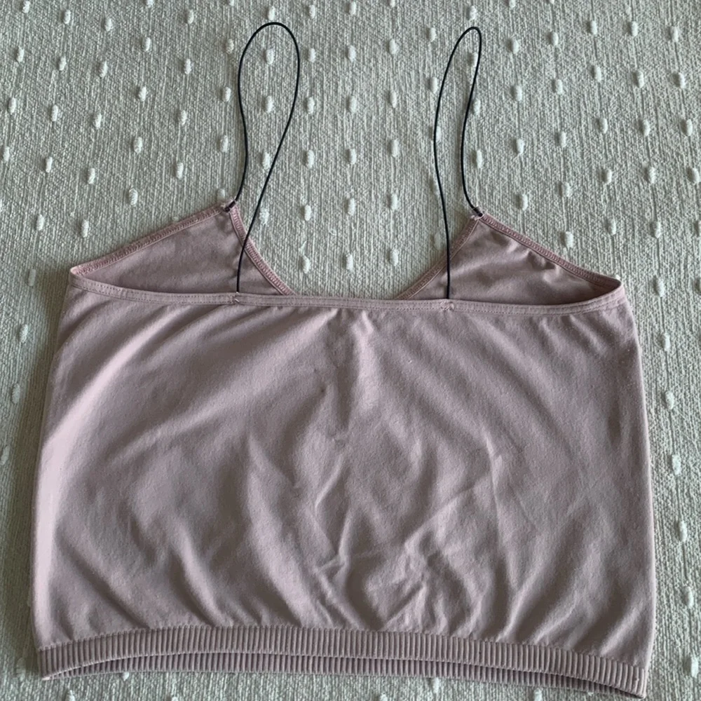 Free People Light‎ Pink Cropped Tank Top XL